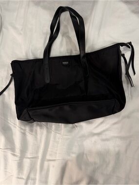 Botkier New York Black Nylon Tote Bag w/side zipper detail & top zipper closure